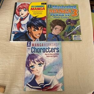 Set of 3 books on how to do Manga illustration.